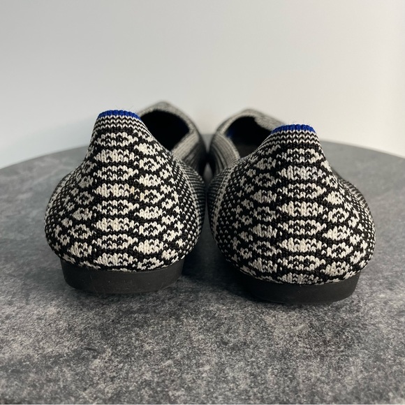 Rothys The Point Black And White Python Flats Shoes 6 - Picture 5 of 13